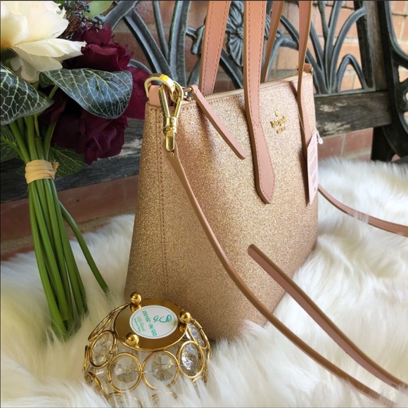 🍁🍀🍁 Kate Spade Small Joeley Glitter Satchel - Picture 4 of 8
